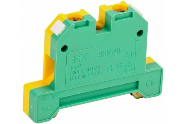 Зажим наборный ЗНИ-10PEN 10кв.мм (JXB-земля) IEK YZN20-010-K52