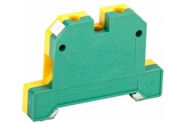 Зажим наборный ЗНИ-6PEN 6кв.мм (JXB-земля) IEK YZN20-006-K52