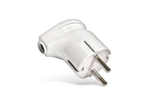 Вилка электрич. с заземл. угл. бел. 16А 250В (еврослот) UNIVersal А105