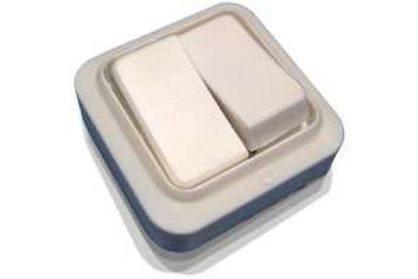 Выключатель 2-кл. ОП 6.3А IP20 А56-У02 бел. БЕЛ. ЦЕРКОВЬ А56-У02