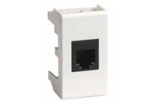 Розетка компьютерная СП Viva 1мод. RJ45 CAT.5E бел. DKC 45038