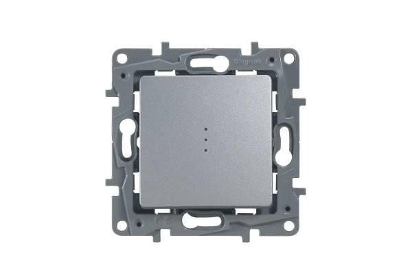 Механизм переключателя 1-кл. СП Etika Plus 10АX с подсветкой безвинт. зажимы алюм. Leg 672415