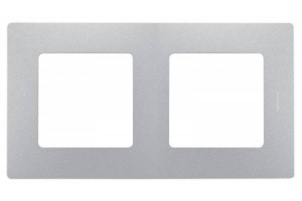 Рамка 2-м Etika алюм. Leg 672552