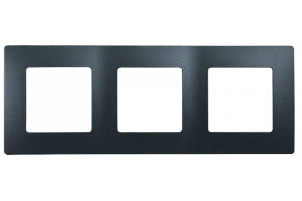 Рамка 3-м Etika антрацит Leg 672583