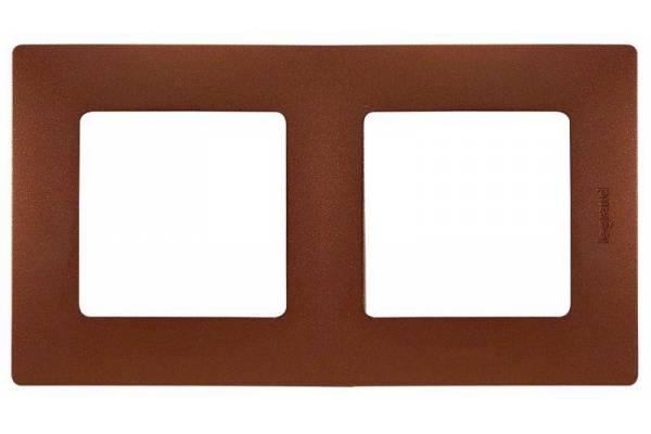 Рамка 2-м Etika какао Leg 672572