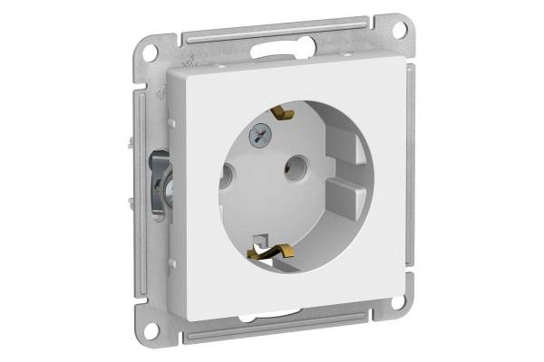 Механизм розетки 1-м СП AtlasDesign 16А IP20 с заземл. бел. SchE ATN000143