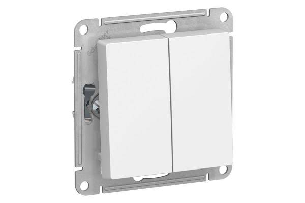 Механизм переключателя 2-кл. СП AtlasDesign 10А IP20 (сх. 6/2) 10AX бел. SchE ATN000165