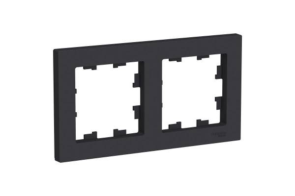 Рамка 2-м AtlasDesign универс. карбон SchE ATN001002