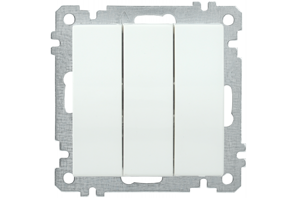 Механизм выключателя 3-кл. СП BOLERO ВС10-3-0-Б 10А бел. ИЭК EVB30-K01-10-1