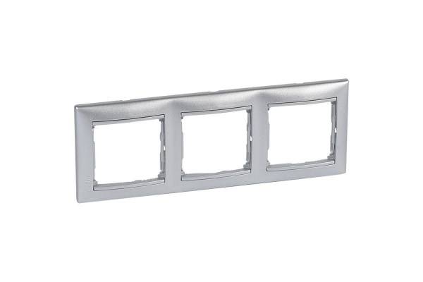 Рамка 3-м Valena горизонт. алюм. Leg 770153