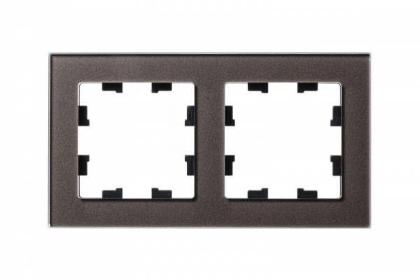 Рамка 2-м AtlasDesign Nature стекло мокко SchE ATN320602