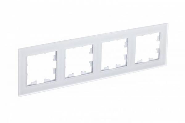 Рамка 4-м AtlasDesign Nature мат. стекло бел. SchE ATN330104