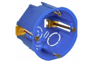 Коробка установочная С3 d68х45 для полых стен (с саморезами и пластик. лапками) IEK UKG10-068-045-000-P-UO