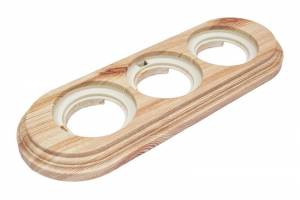 Рамка 3-м ретро пластик карельская сосна Bironi BF1-630-13/PL