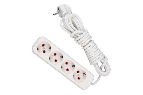 Удлинитель 4х5м с заземл. 16А IP20 LEZARD 720-0405-401