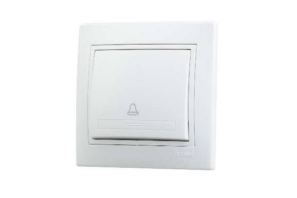 Выключатель кнопочный 1-кл. СП Мира бел/бел. LEZARD 701-0202-103