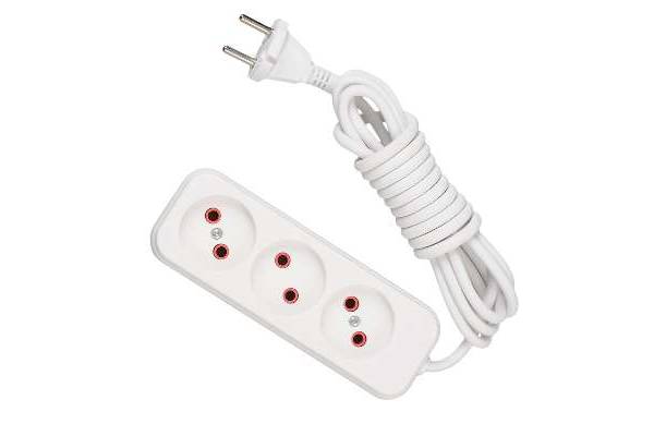 Удлинитель 3х5м без заземл. 10А IP20 LEZARD 720-0305-303