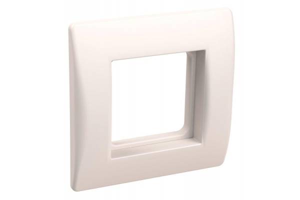 Рамка 1-м 2мод. с суппортом для коробок КМКУ бел. IEK CKK-40D-RSK2-K01