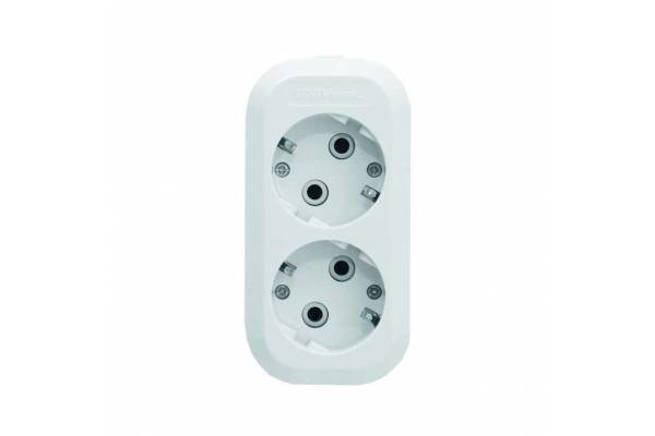 Колодка удлинителя 2-м АВС-пл. с заземл. UNIVersal E302