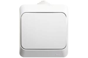 Переключатель 1-кл. ОП Этюд 10А IP44 10AX бел. SchE BA10-046B