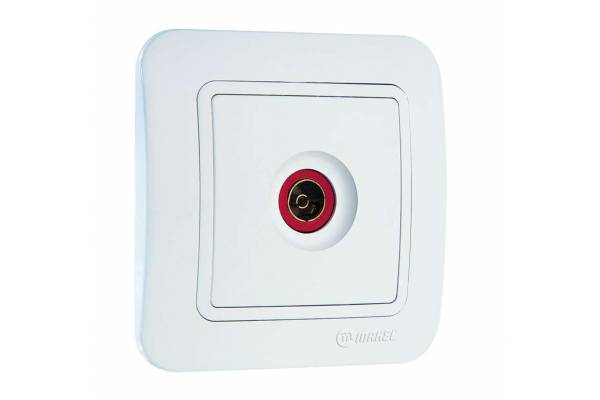 Розетка TV СП Lillium бел./бел. 16А IP20 Makel 70007