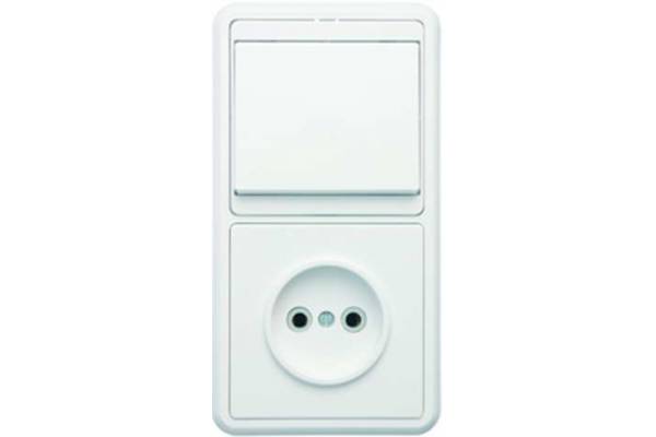 Блок БКВР-037 Бэлла (1-кл. выкл. + розетка) Кунцево 5815