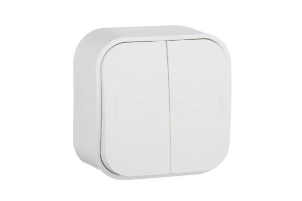 Выключатель 2-кл. ОП Quteo 10А IP20 10AX бел. Leg 782202