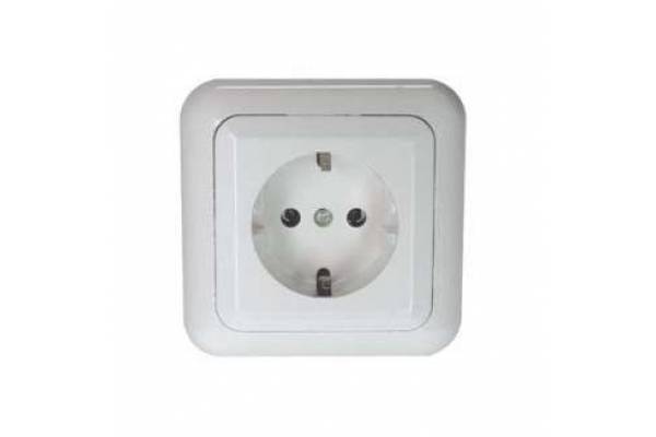 Розетка 1-м СП РС10-307 10А IP20 евро стандарт бел. БЕЛ. ЦЕРКОВЬ РС10-307