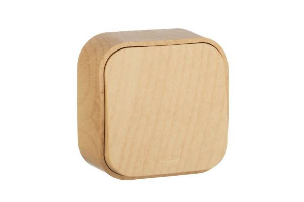 Переключатель на 2 направления 1-кл. ОП Quteo 10А IP20 10AX дерево Leg 782264