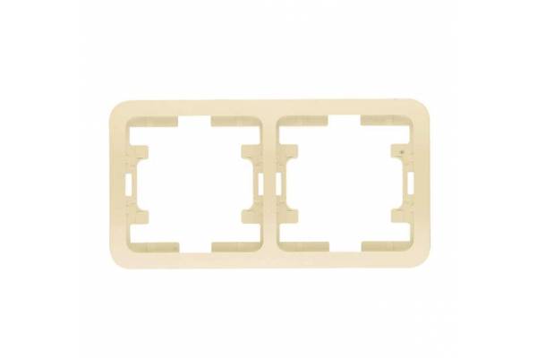 Рамка 2-м Mimoza горизонт. крем Makel 32012