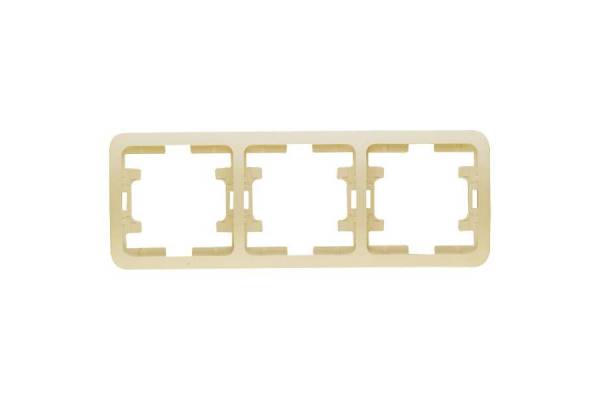 Рамка 3-м Mimoza горизонт. крем Makel 32013