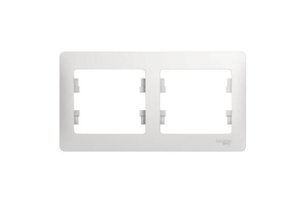 Рамка 2-м Glossa горизонт. бел. SchE GSL000102