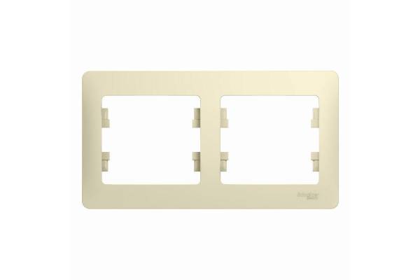 Рамка 2-м Glossa горизонт. беж. SchE GSL000202