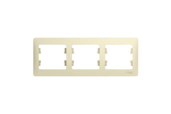 Рамка 3-м Glossa горизонт. беж. SchE GSL000203
