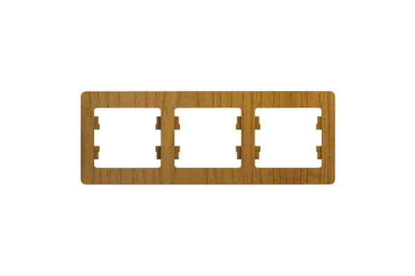 Рамка 3-м Glossa горизонт. дер. дуб SchE GSL000503