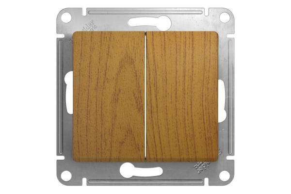 Механизм выключателя 2-кл. СП Glossa 10А IP20 (сх. 5) 10AX дуб SchE GSL000551