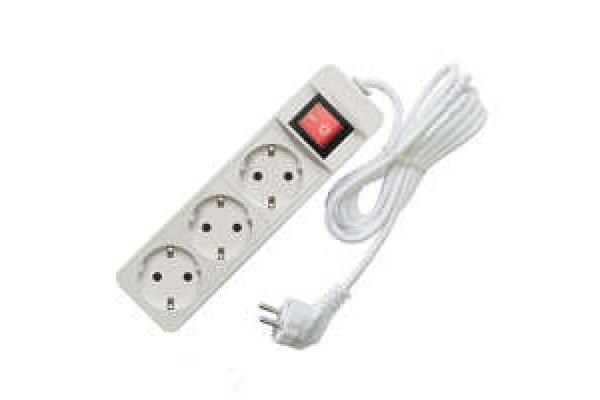 Удлинитель 3х1.5м с заземл. 10А IP20 2.2кВт с выкл. Союз 481S-7301