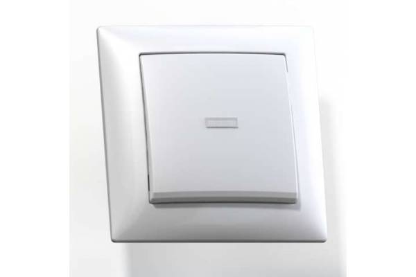 Выключатель 1-кл. СП Селена 10А IP20 С110-395 с индикацией бел. Кунцево 8102