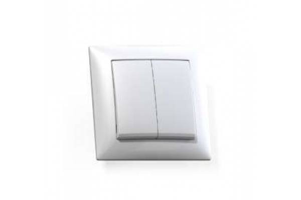 Выключатель 2-кл. СП Селена 10А IP20 С510-379 бел. Кунцево 8103