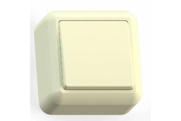 Выключатель 1-кл. ОП Оптима 10А IP20 А110-377 с монтаж. пластиной сл. кость Кунцево 8030