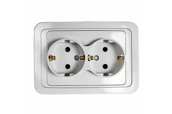 Розетка 2-м CLASSICO с заземл. 2128 бел. ASD / IN HOME 4680005959921