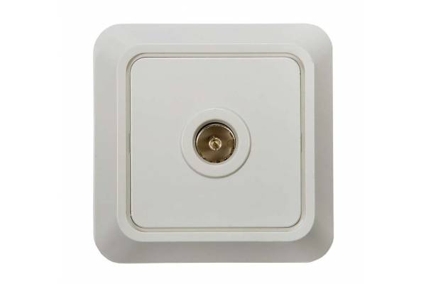 Розетка TV ОП Bolleto 7027 16А IP20 бел. ASD / IN HOME 4680005959815