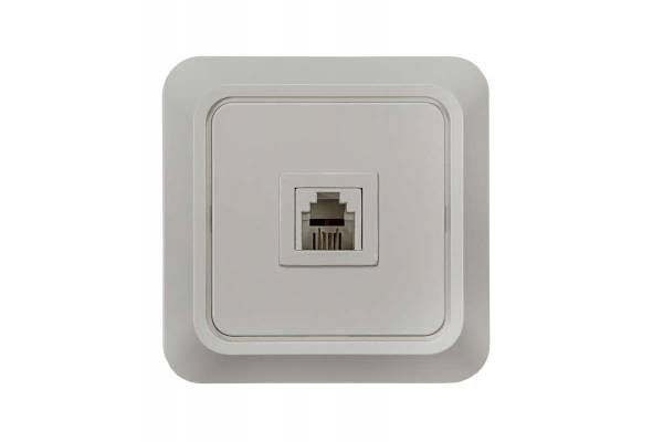 Розетка телефонная BOLLETO накл. 7034 бел. ASD / IN HOME 4690612000398