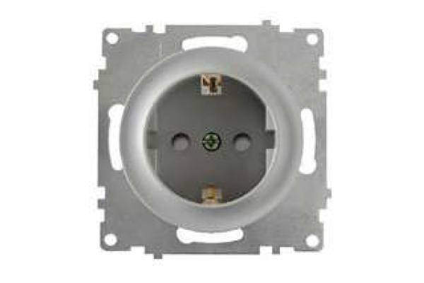 Механизм розетки 1-м СП Florence 16А IP20 с заземл. винт. контакты защ. шторки сер. 1E10101302 OneKeyElectro 2172833