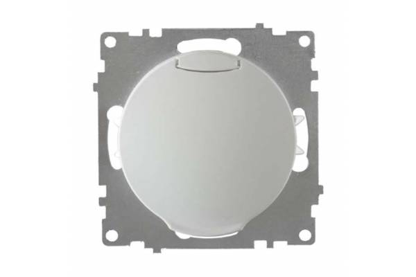 Механизм розетки 1-м СП Florence 16А IP20 с заземл. винт. контакты с крышкой бел. 1E10501300 OneKeyElectro 2172768