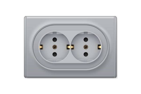 Розетка 2-м СП Florence 16А IP20 с заземл. винт. контакты сер. 1E10401302 OneKeyElectro 2172836