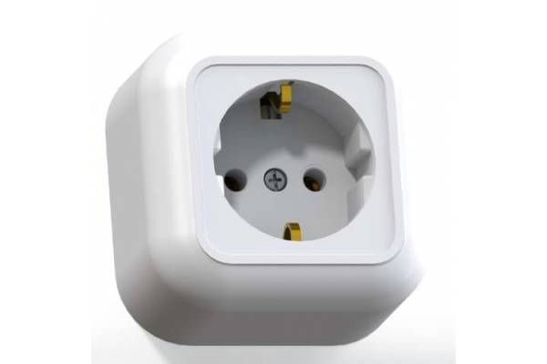 Розетка 1-м ОП Валентина РА16-638 16А IP20 с заземл. бел. Кунцево 7640