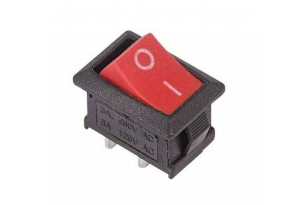 Выключатель клавишный 250В 6А (2с) ON-OFF красн. Mini (RWB-201 SC-768) Rexant 36-2111