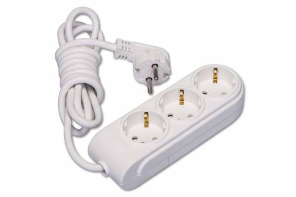 Удлинитель 3х3м с заземл. 16А защ. шторки Makel N3210043