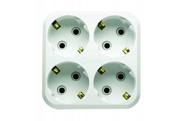 Разветвитель 4-м с заземл. (NEW) Makel 10001205